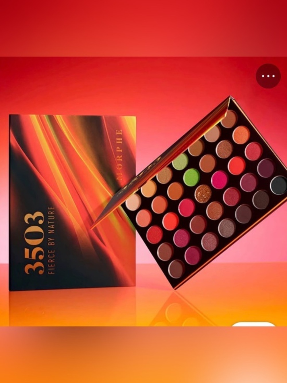 Morphe 3503 Eyeshadow Palette - Vibrant Red, Orange, Pink, Green, Brown, Gold